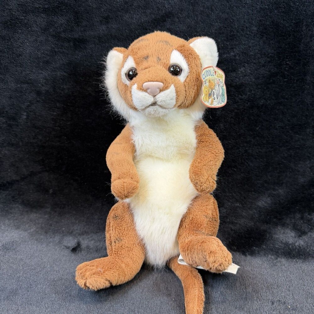 Cuddle Zone Lion Cub Baby Stuffed Animal Brown Tan NWT Vintage 2004 Target RARE